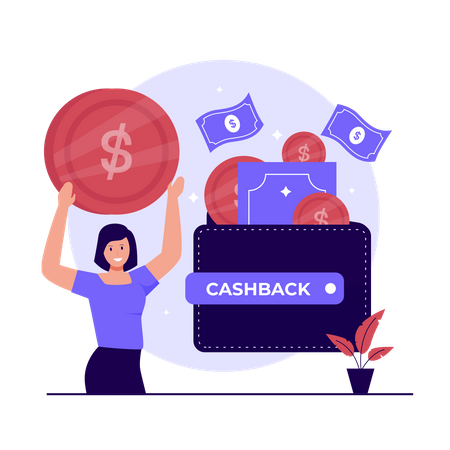 Service de cashback en ligne  Illustration