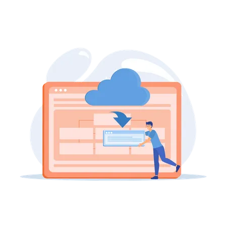 Service de cloud computing  Illustration