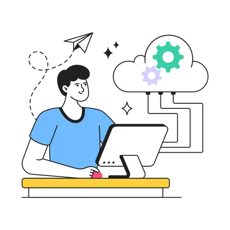 Service de cloud computing  Illustration
