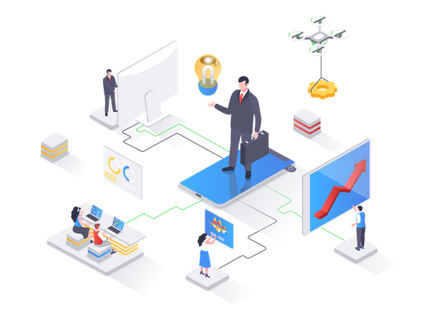 Service de conseil financier  Illustration