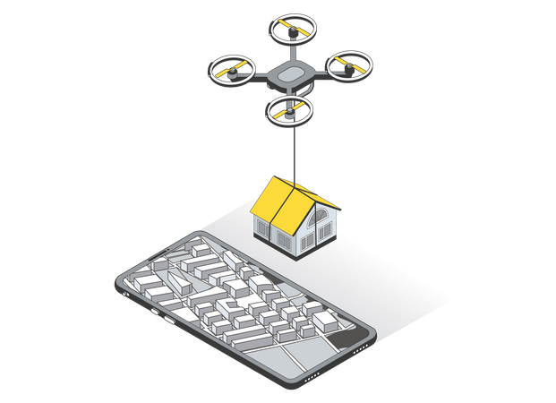 Service de déménagement en ligne  Illustration