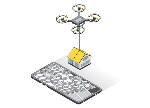 Service de déménagement en ligne  Illustration