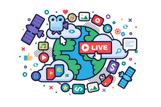 Service de diffusion en direct  Illustration