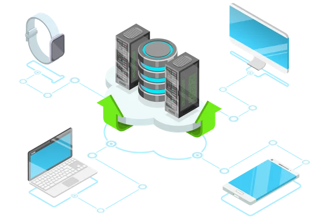 Service informatique Big Data et synchronisation des appareils mobiles  Illustration