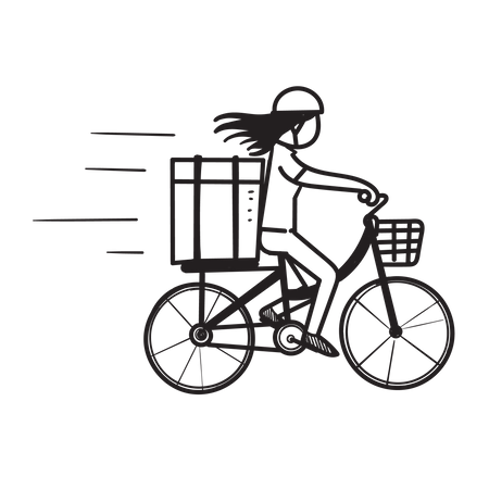 Service de livraison de vélos  Illustration