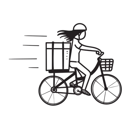 Service de livraison de vélos  Illustration