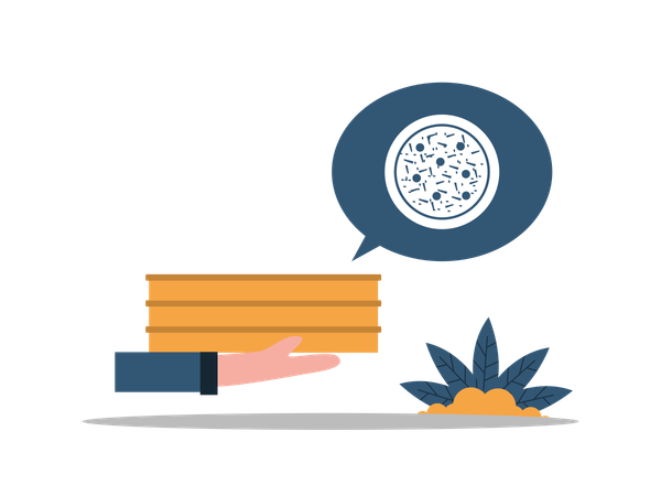 Service de livraison de pizzas  Illustration