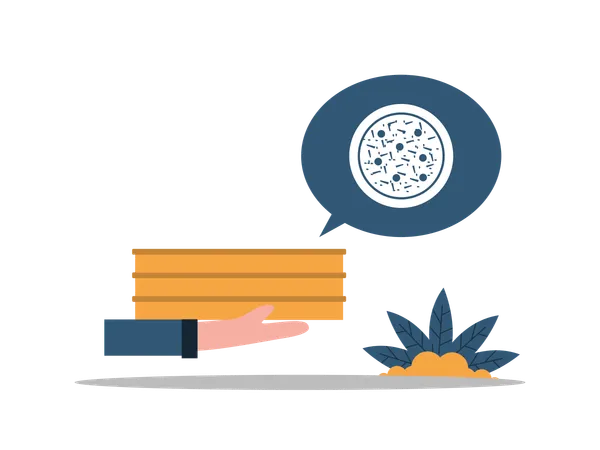 Service de livraison de pizzas  Illustration