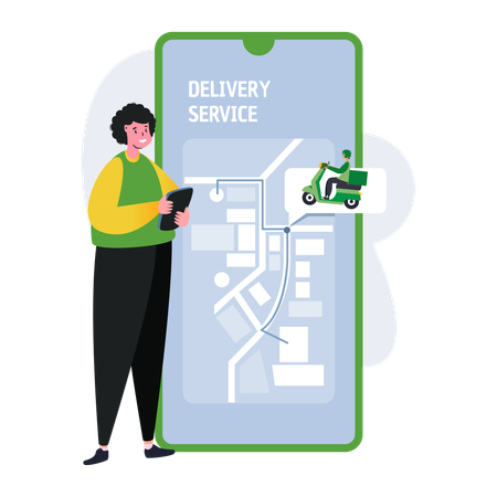 Service de suivi de livraison  Illustration