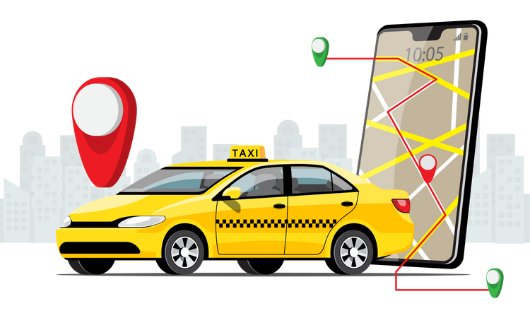 Service de suivi des taxis  Illustration