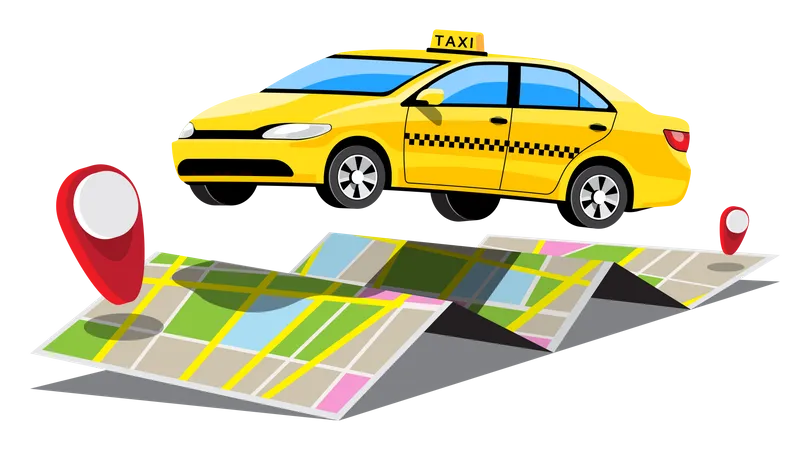 Service de suivi des taxis  Illustration