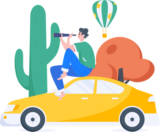 Service de taxi  Illustration