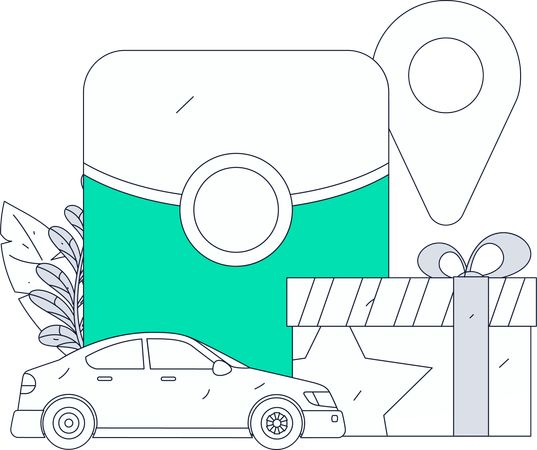 Service de taxi  Illustration