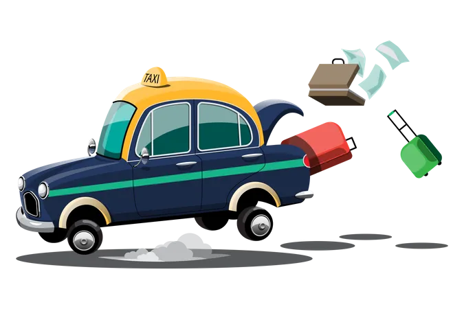 Service de taxi  Illustration