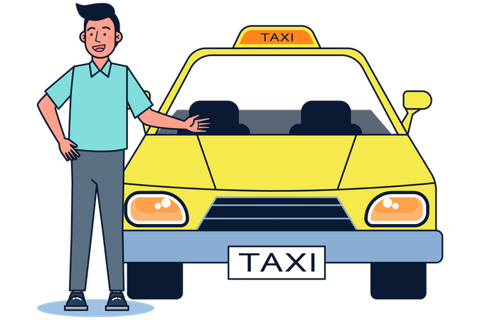 Service de taxi  Illustration