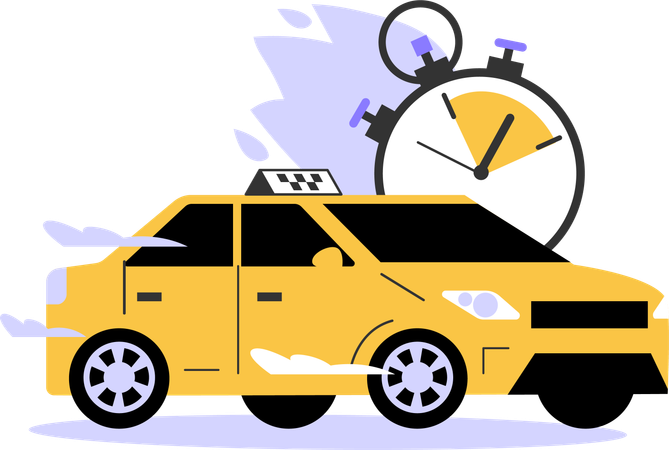 Service de taxi express  Illustration