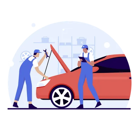 Service automobile  Illustration