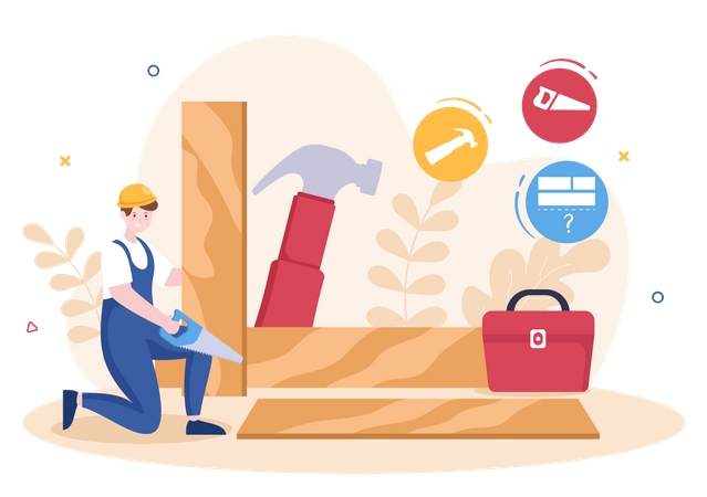 Service d'installation de plancher  Illustration