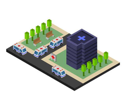 Service d'urgence à l'hôpital  Illustration