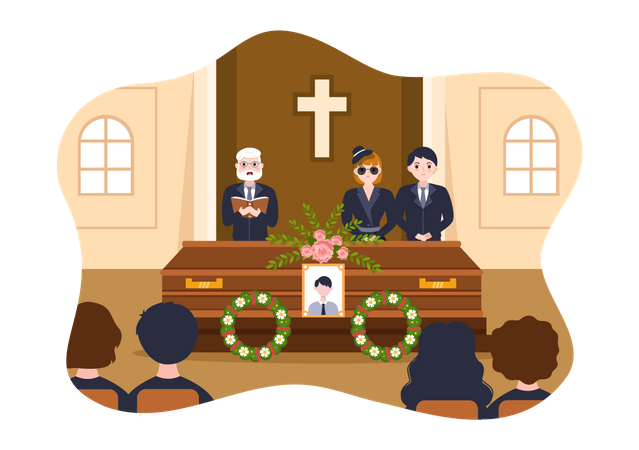 Service funéraire  Illustration