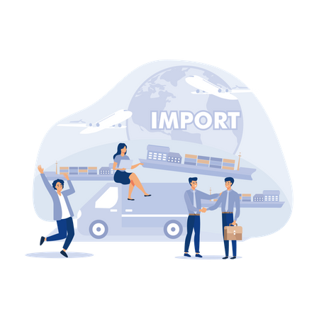 Service d'importation et d'exportation  Illustration