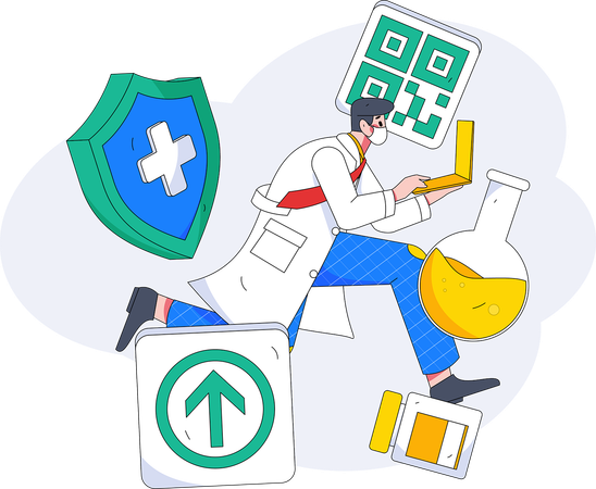 Service de médecin en ligne  Illustration