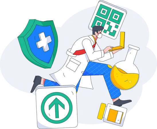 Service de médecin en ligne  Illustration