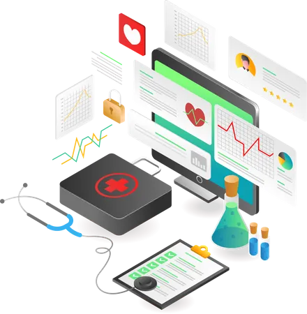 Service médical numérique  Illustration