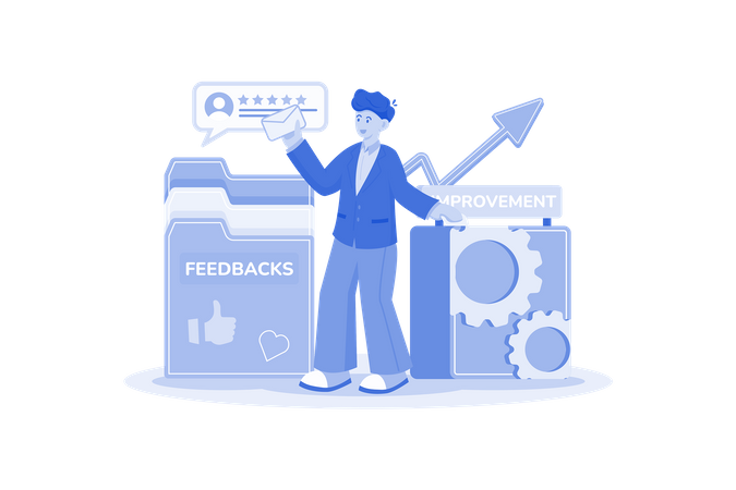Service provider enhances client feedback  Illustration