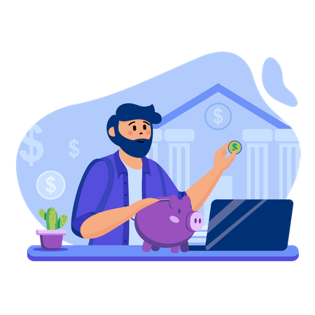 Services bancaires en ligne  Illustration