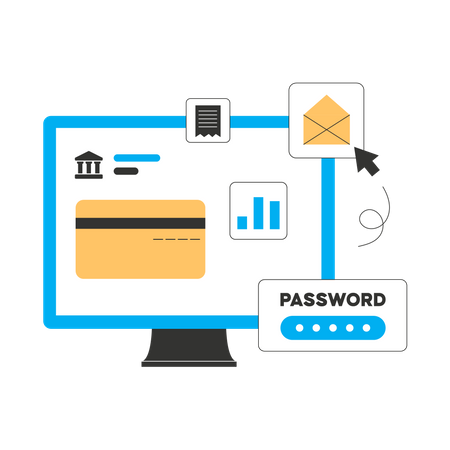 Services bancaires en ligne  Illustration