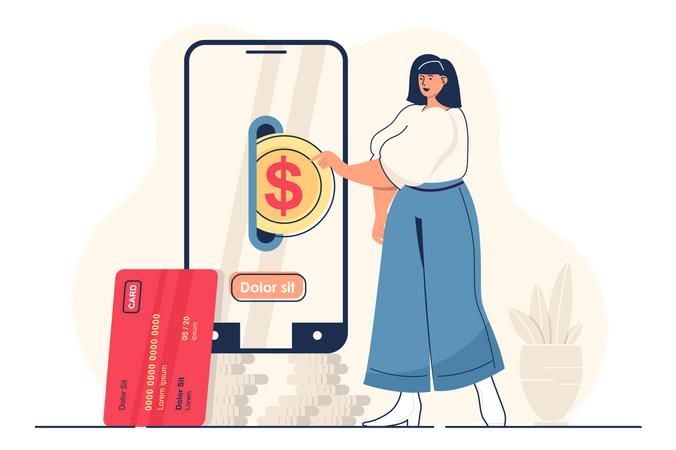 Les services bancaires mobiles  Illustration