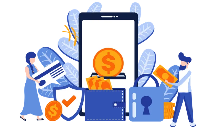 Les services bancaires mobiles  Illustration