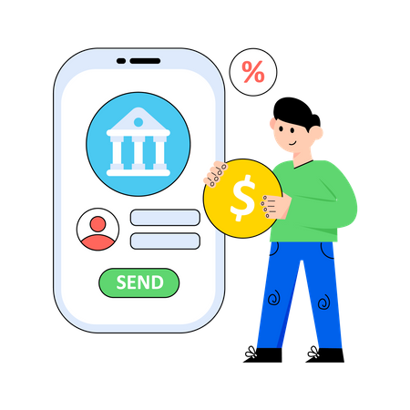 Les services bancaires mobiles  Illustration