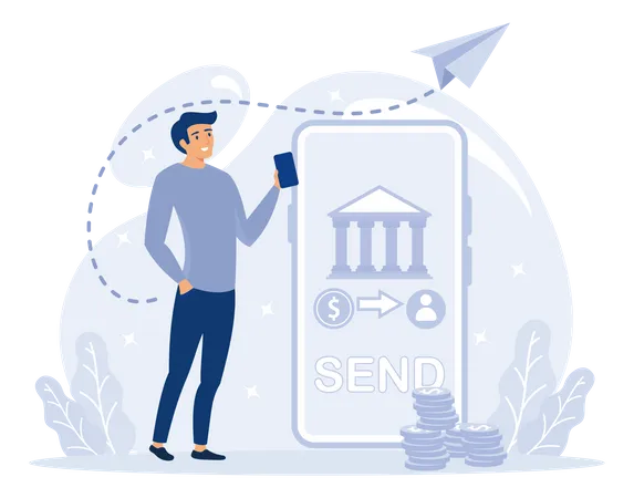 Les services bancaires mobiles  Illustration