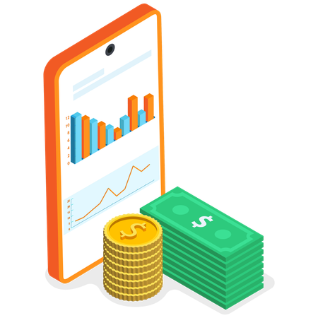 Services bancaires mobiles et suivi financier  Illustration