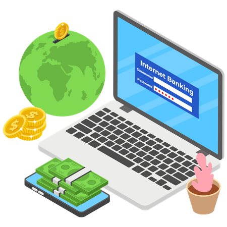 Services bancaires sur Internet  Illustration