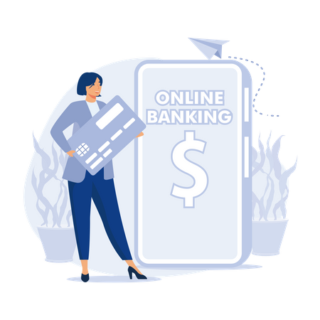 Services bancaires en ligne  Illustration