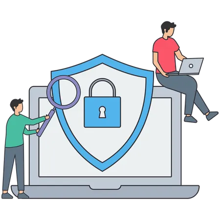 Services de cyberprotection ou cybersécurité  Illustration