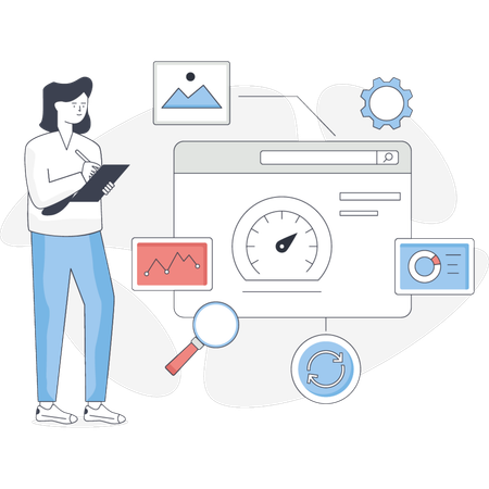 Services de pointage de filles  Illustration