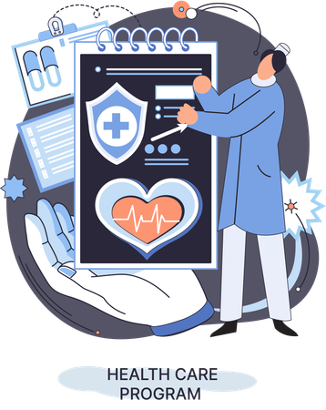 Services médicaux en ligne  Illustration