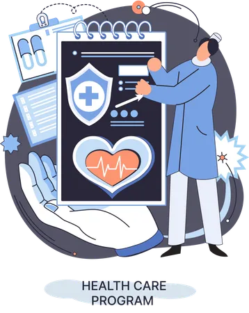 Services médicaux en ligne  Illustration