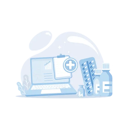 Services médicaux en ligne  Illustration