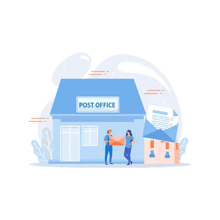 Services postaux  Illustration