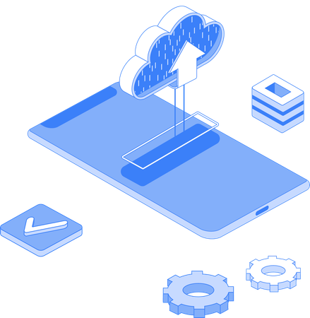 Servicio de almacenamiento en la nube  Ilustración