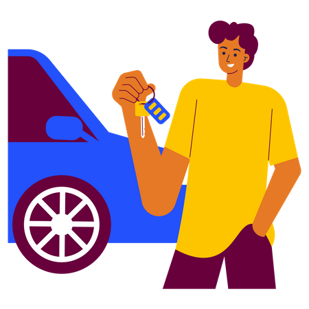 Servicio de alquiler de coches  Ilustración