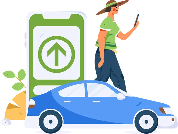 Servicio de taxi  Ilustración