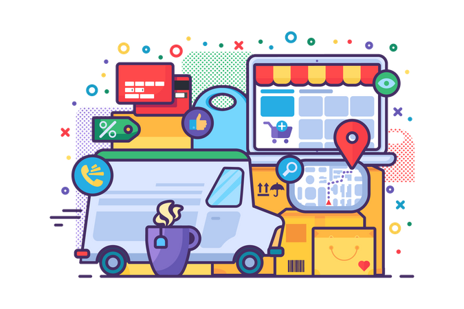 Servicio de entrega  Ilustración