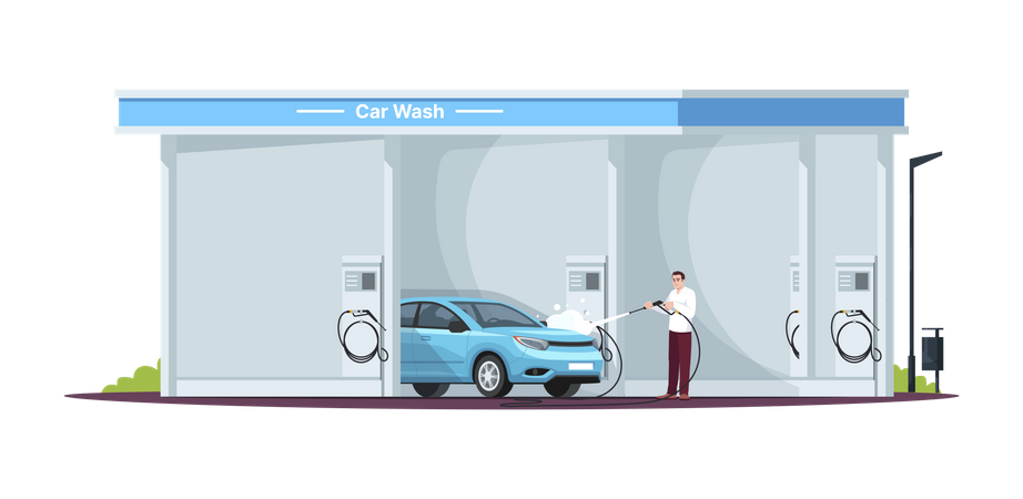 Servicio de lavado de autos  Ilustración
