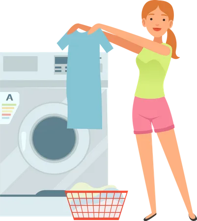 Servicio de lavandería  Ilustración